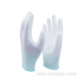 Hespax High Quality Work Gloves White PU Fingertip